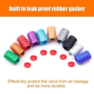 4 Pack Good Quality Valve Dust Caps Schrader Car Bike Motorcycle Alloy Bicycle - Picture 1 of 12