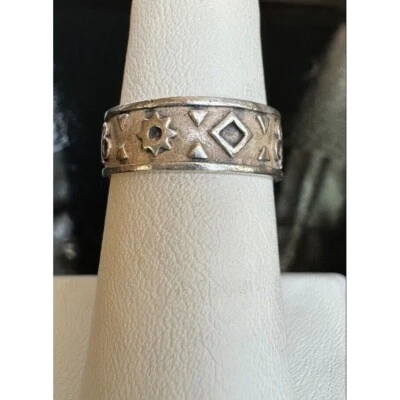 Peter камень Pscl 925 пробы сердце и трилистник группы кольцо размер 6 небо - Изображение 1 из 4