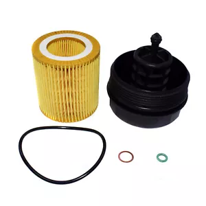 Oil Filter Housing Cover Cap & Filter For BMW X3 X5 X6 Z4 525i 328i 11427525334 - Picture 1 of 9