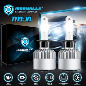 H1 LED Headlight Bulbs Conversion Kit High/Low Beam 1000000LM 6000K Super White - Picture 1 of 12