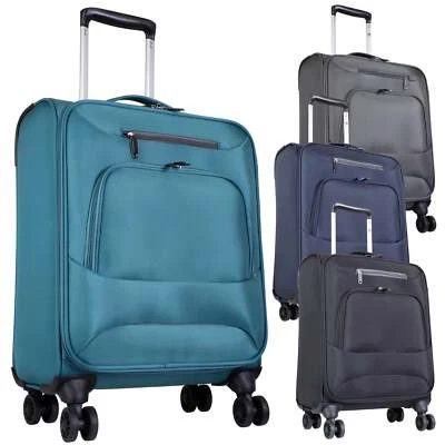 Weichschale Handgepäck klein Reisekoffer extra leicht nur 2,3kg Trolley 4 Rollen - Bild 1 von 4