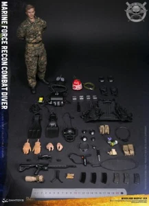 DAMTOYS 78055 USMC Marine Recon Combat Diver WOODLAND MARPAT 1/6 Figure INSTOCK - Picture 1 of 12