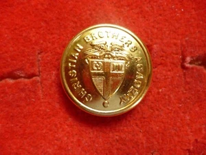US CHRISTIAN BROTHERS MILITARY ACADEMY ACADEMY GILT BUTTON APPROX 22MM - Picture 1 of 1