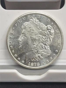 1878-S MORGAN SILVER DOLLAR CHOICE BRILLIANT UNCIRCULATED -- MIRRORS - Picture 1 of 2