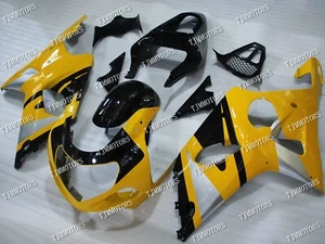 For GSXR1000 00-02 Yellow Black ABS Injection Mold Bodywork Fairing Kit Plastic - Imagen 1 de 9