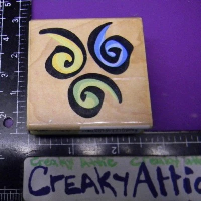 SWIRLS GROUP GRAND SOIREE RUBBER STAMP STAMPENDOUS F079 - Image 1 of 2