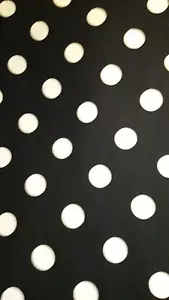 cotton Jersey 3m, white spots with a black background, 60inches wide fabric - Picture 1 of 2