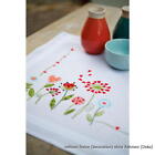 Vervaco tablerunner stitch embroidery kit flowers , stamped, diy