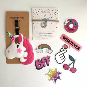 VSCO Girl Starter Pack Hydroflask Stickers Unicorn Luggage Bag Tag Bracelet   - Picture 1 of 8