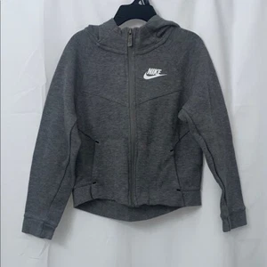 Kids Nike Full Zip Gray Hoodie Size 6X Large EUC - Picture 1 of 6
