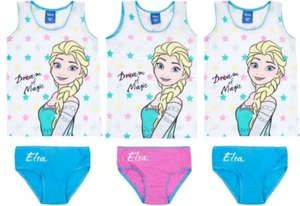 3-Pack Frozen - The Ice Queen Underwear Set Size 128/134 Nightgown Undershirt - Picture 1 of 1