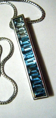 STS Chuck Clemency NYCII Aquamarine & Topaz Sterling Silver Good Luck Pendant - Image 1 of 4