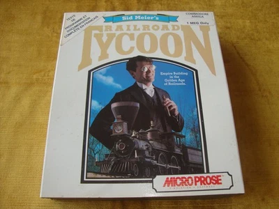 jeux vidéo vintage RAILROAD TYCOON disquettes AMIGA 1991 MICRO PROSE - Photo 1/4