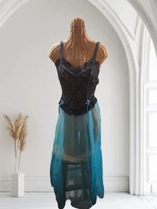  Camicia da notte Jill Andrea nylon pizzo taglia M lingerie di lusso - Foto 1 di 7
