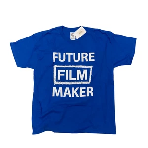 Future Film Maker Shirt Youth X-Large Blue Tee Delta Pro Weight New With Tags - Picture 1 of 4