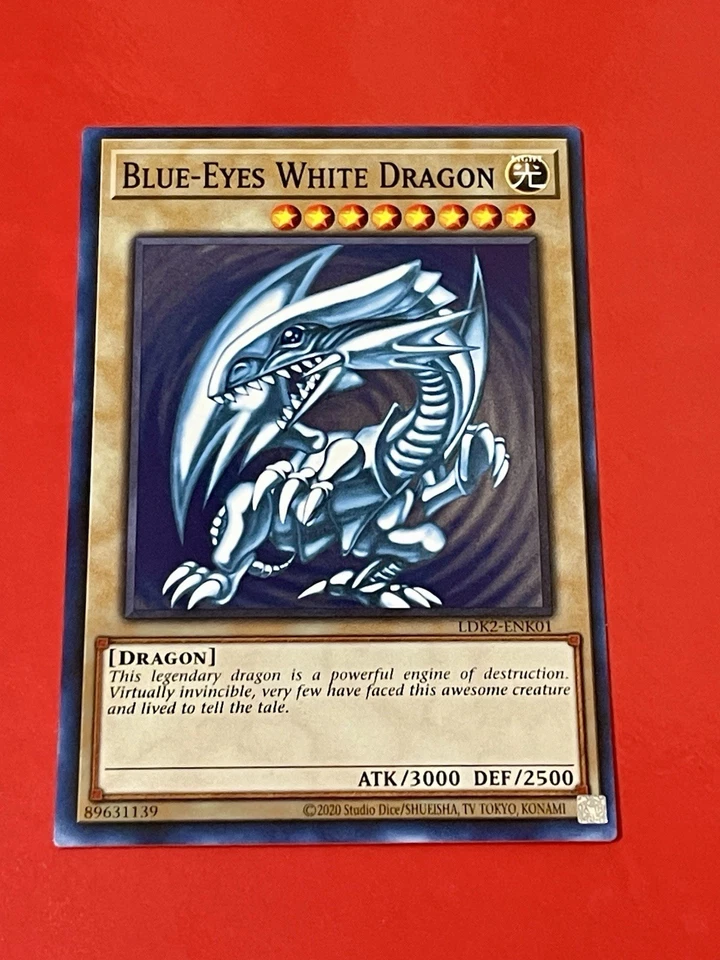 Blue-Eyes White Dragon | SDK Art | MISPRINT | LDK2-ENK01 | NM | Common | YuGiOh! - Image 1 of 4