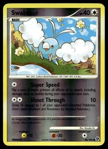 Swablu 86/106 Pokemon Card Great Encounters Common 40 HP Rev Holo LP PN - Picture 1 of 2