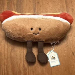 NWT AUTHENTIC Jellycat Amuseables Hot Dog Hotdog Plush Collectible 10" *read* - Picture 1 of 3