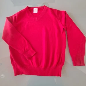 GAP KIDS Boy's Fine Knit Sweater V-Neck RED 100% Cotton Size S - Picture 1 of 4