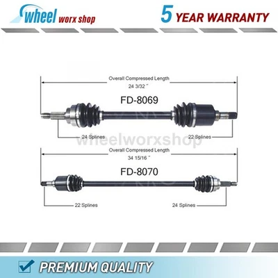 Eje delantero CV para Ford Festiva 1,3 L manual 1989 1990 1991 1992 1993 Foto 1 de 3