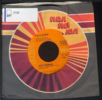 David Bowie - Andy Warhol / Changes - 7" single 45rpm record - Image 1 of 3