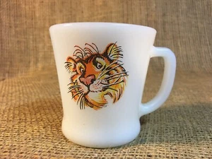MCM Esso Tiger "Put a Tiger in Your Tank" Milk Glass Mug by Fire King-Promo Item - Picture 1 of 6