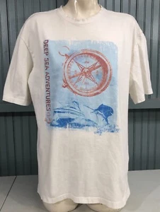 Deep Sea Adventures White Clearwater Large T-Shirt - Picture 1 of 4