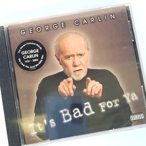 George Carlin It's Bad for Ya 2008 Comedy CD NEW OOP Sealed Hype Sticker Funny - Foto 1 di 9