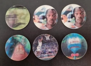 SPACE JAM X 6 Movie Motion 1996 Tazos Pogs Trading Cards Jordan - Picture 1 of 1