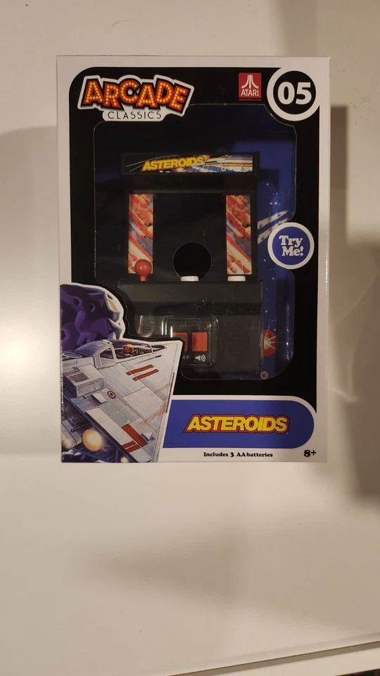ASTEROIDS Arcade Classics #05 Retro Mini Handheld Cabinet  Video Game Atari MIB - Image 1 of 1