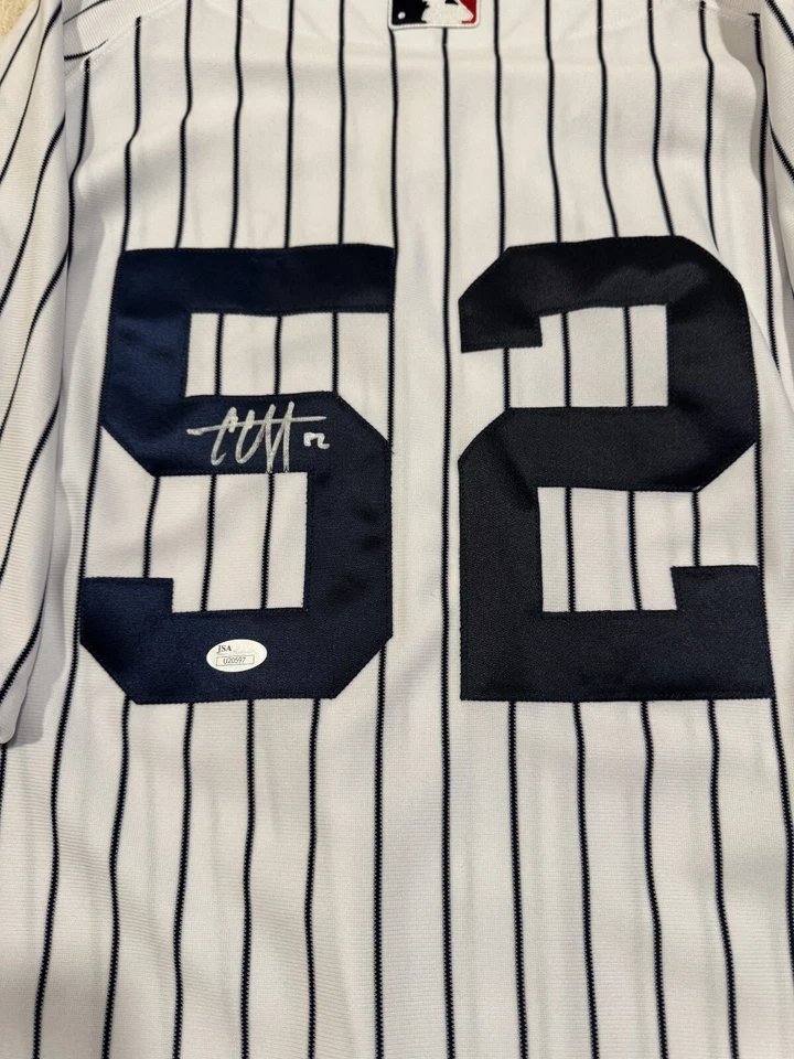 CC SABATHIA SIGNED AUTO 2009 AUTHENTIC WORLD SERIES Jersey JSA CERT - Image 1 of 4