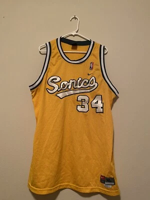 Nike Team Ray Allen Swingman Jersey XL +2 Seattle Super Sonics #34 NBA Throwback - Image 1 of 4