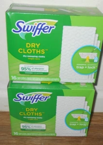 Swiffer Two Packs Of 16 Each Dry Sweeping Clothes - Picture 1 of 1