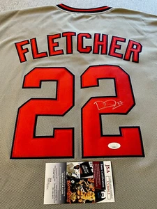 ANAHEIM ANGELS- DAVID FLETCHER AUTOGRAPH 2022 GREY NIKE #22 JERSEY JSA VV86913 - Picture 1 of 5