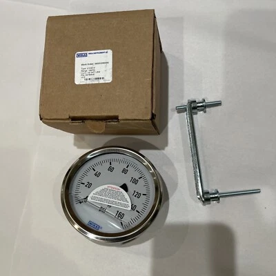 WIKA Pressure Gauge 213.53 4″ Dial, 160 psi, 1/2″ Thread, Lower Back Mount NEW - Image 1 of 4