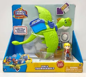 NEU Disney Dino Ranch John & Flying Thunderbolt Figuren ~ mit Sounds & Songs - Bild 1 von 4