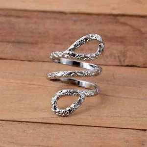 Adjustable arthritis ring, 925 Silver splint ring, Silver Swan Neck Splint for P - Picture 1 of 4