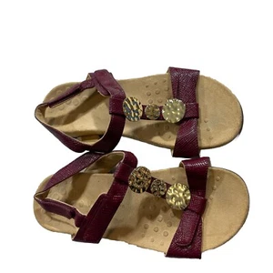 Sandalias Vionic Farra Lizard para mujer talla 9 rojas O3 - Imagen 1 de 4
