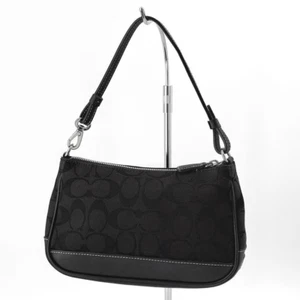 Vintage Coach 6094 Signature Demi Mini Bag schwarz Canvas Leder Y2K Handtasche - Bild 1 von 10