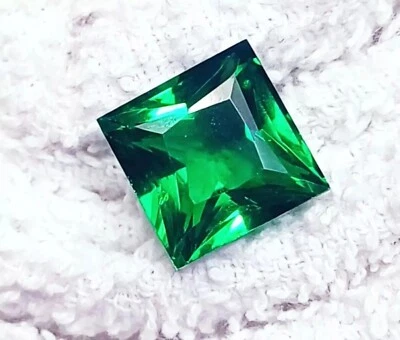 Tsavorita Natural Granate Verde 9-10 Ct Corte Princesa Certificado Piedra preciosa suelta Foto 1 de 4