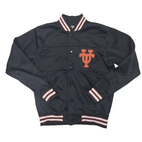 Vtg 90s Champs Sports Mens M UT Texas Longhorns Varsity Letterman Jacket w Snaps Cover