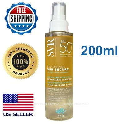 SVR Sun Secure Eau Solaire SPF50+ Sun Protection Water 200ml Exp 03/2028 - Image 1 of 4