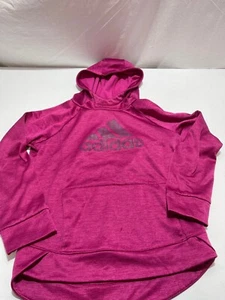 Adidas Youth Girls Magenta Hoodie Size Medium 10/12 Athletic - Picture 1 of 5