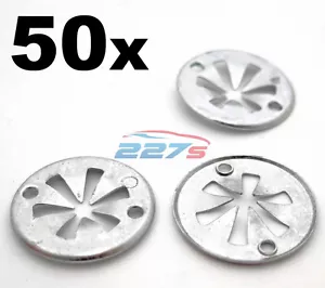 50x Volkswagen Metal Locking Star Washers- VW Underbody Heat Shield Fasteners - Picture 1 of 1