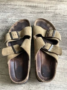 Birkenstock Arizona Soft Footbed Tan Light Brown Sandals Womens Sz 7-7.5 EUR 38 - Picture 1 of 7