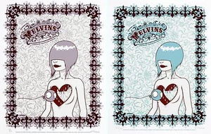 TARA McPHERSON - MELVINS (ULTRARE) PINK + BLUE VARIANT - SILKSCREEN - Picture 1 of 4