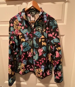 Disney Lilo And Stitch Scrubs Stretch Pockets Jacket Zip TF320 LHGS Size S NWOT - Picture 1 of 23