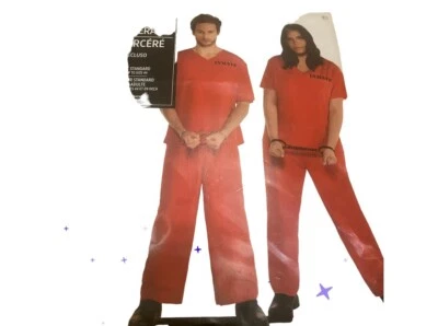 Mono Naranja Encarcelado Prisionero Disfraz Elegante Halloween Adulto Foto 1 de 4