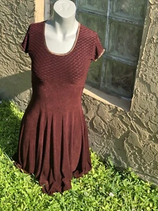 Alexia Admor French Designer Group/ Textured Empire Fit And Flare Dress/ Brown - Picture 1 of 10