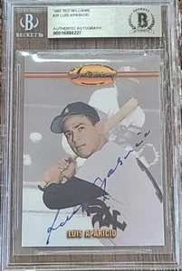 LUIS APARICIO 1993 TED WILLIAMS SIGNIERTE KARTE WHITE SOX HOF BAS - Bild 1 von 1